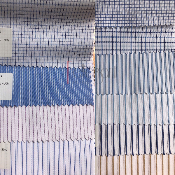 Vải kate Bamboo sọc may đồng phục sơ mi nam nữ tại Felegant Uniform Vải kate Bamboo sọc may đồng phục sơ mi nam nữ tại Felegant Uniform