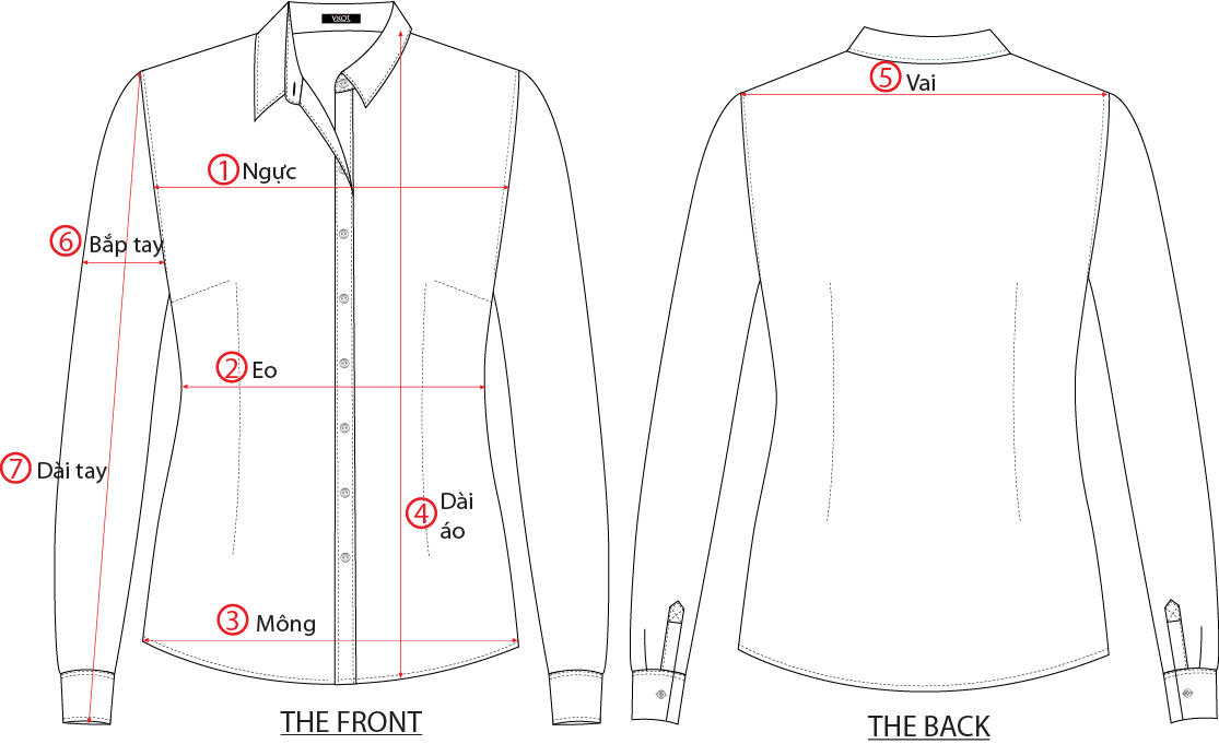 Cách đo cơ thể để lấy size đồng phục sơ mi nữ tại Đồng phục Felegant Cách đo cơ thể để lấy size đồng phục sơ mi nữ tại Đồng phục Felegant