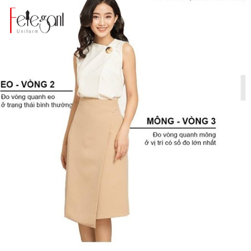 Cách đo cơ thể để lấy size đồng phục chân váy nữ tại Đồng phục Felegant Cách đo cơ thể để lấy size đồng phục chân váy nữ tại Đồng phục Felegant