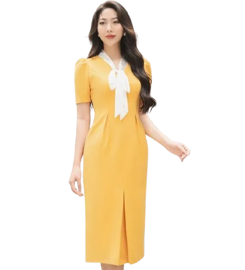 Đồng phục đầm liền váy bút chì