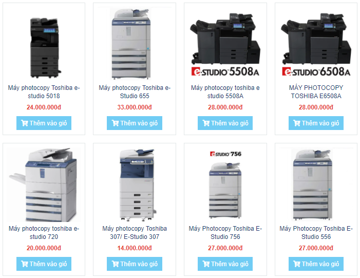 Bảng giá máy photocopy Toshiba đen trắng Bảng giá máy photocopy Toshiba đen trắng