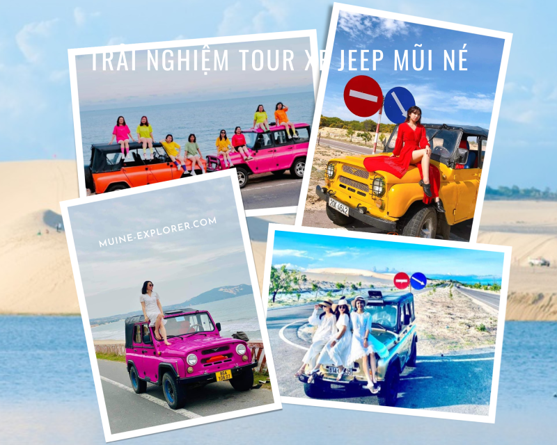 Trải Nghiệm Tour Đồi Cát Trắng Mũi Né Bên Những Chiếc Xe Jeep Sắc Màu