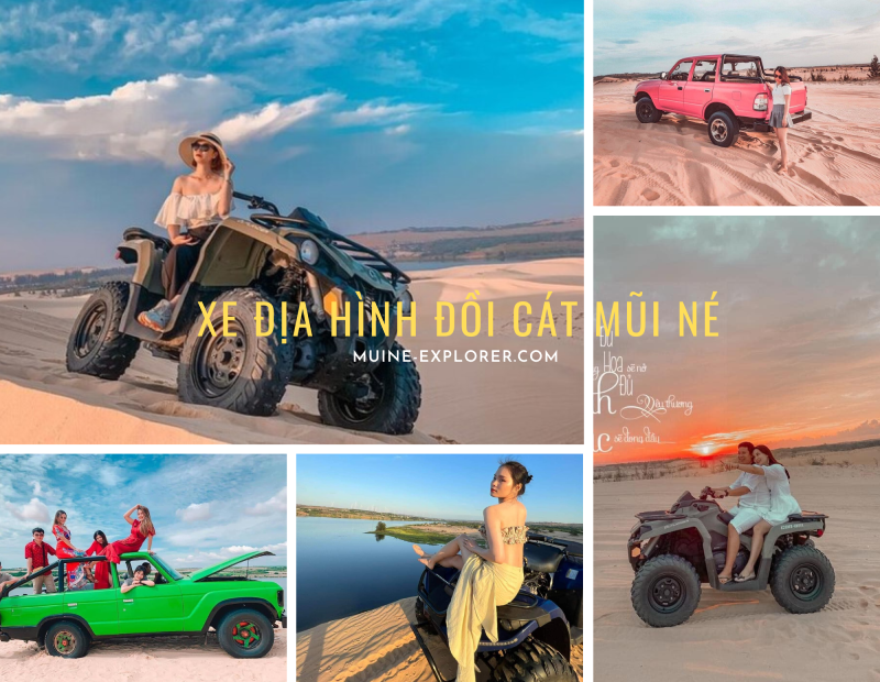 XE ĐỊA HÌNH ATV MŨI NÉ & XE JEEP BÀU TRẮNG CHẠY TRÊN CÁT CỰC HOT