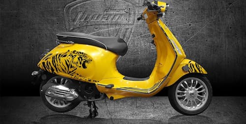 Mẫu dán xe vespa đẹp, dán decal xe vespa tem vespa đẹp nghệ thuật