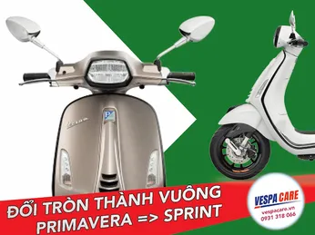 Thay đầu đèn vuông vespa - Khuyến mãi Hot
