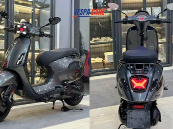Vespa xám xi măng độ màu phong cách cực đẹp