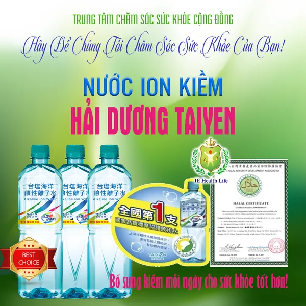 Nước ION kiềm Hải Dương