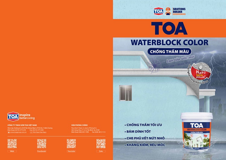 Sơn Toa là hãng chống thấm hàng đầu Thái Lan Sơn Toa là hãng chống thấm hàng đầu Thái Lan