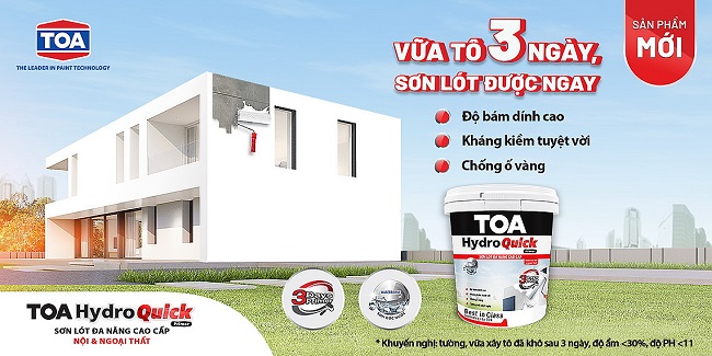 TOA Hydro Quick Primer - Sơn lót đa năng cao cấp TOA Hydro Quick Primer - Sơn lót đa năng cao cấp