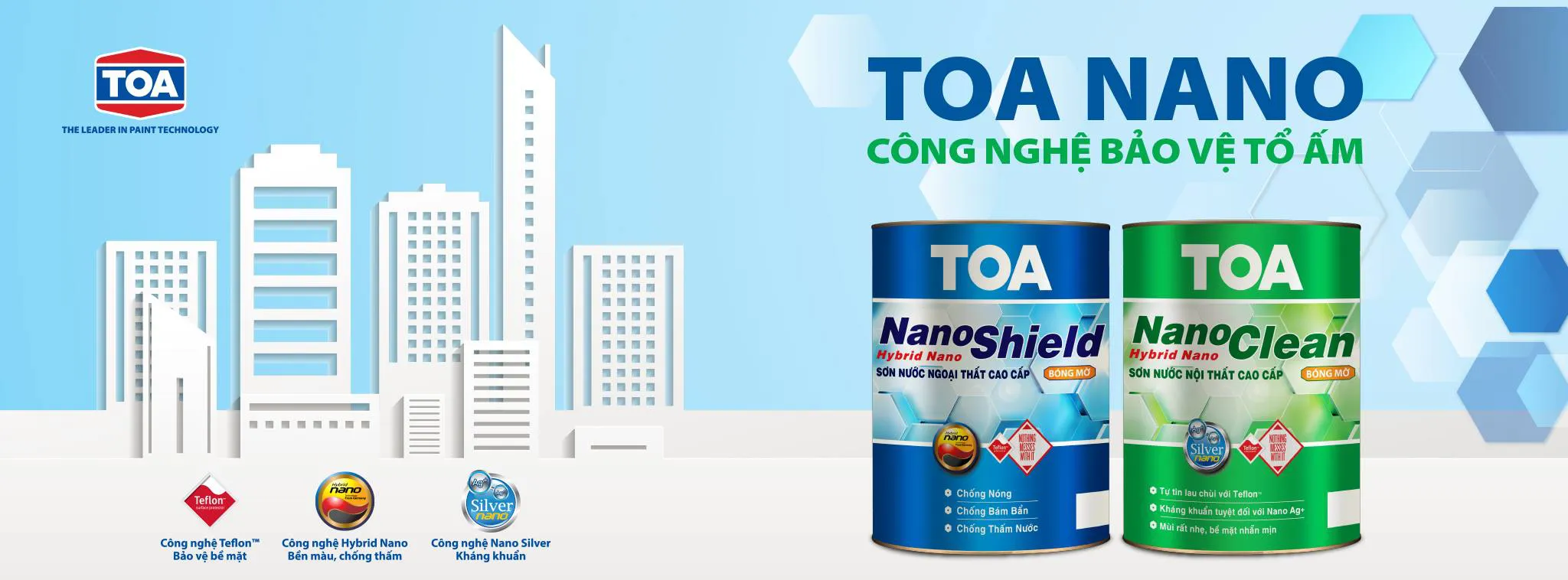 Sơn Toa NANO Công nghệ bảo vệ tổ ấm