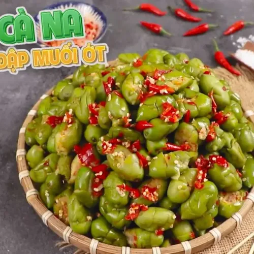 Cà Na Đập Dập Chua Ngọt (Kèm Muối Ớt)
