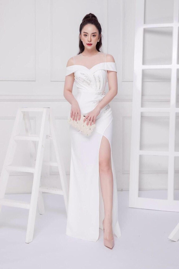 Đầm trắng dự tiệc cao cấp Đầm trắng dự tiệc cao cấp