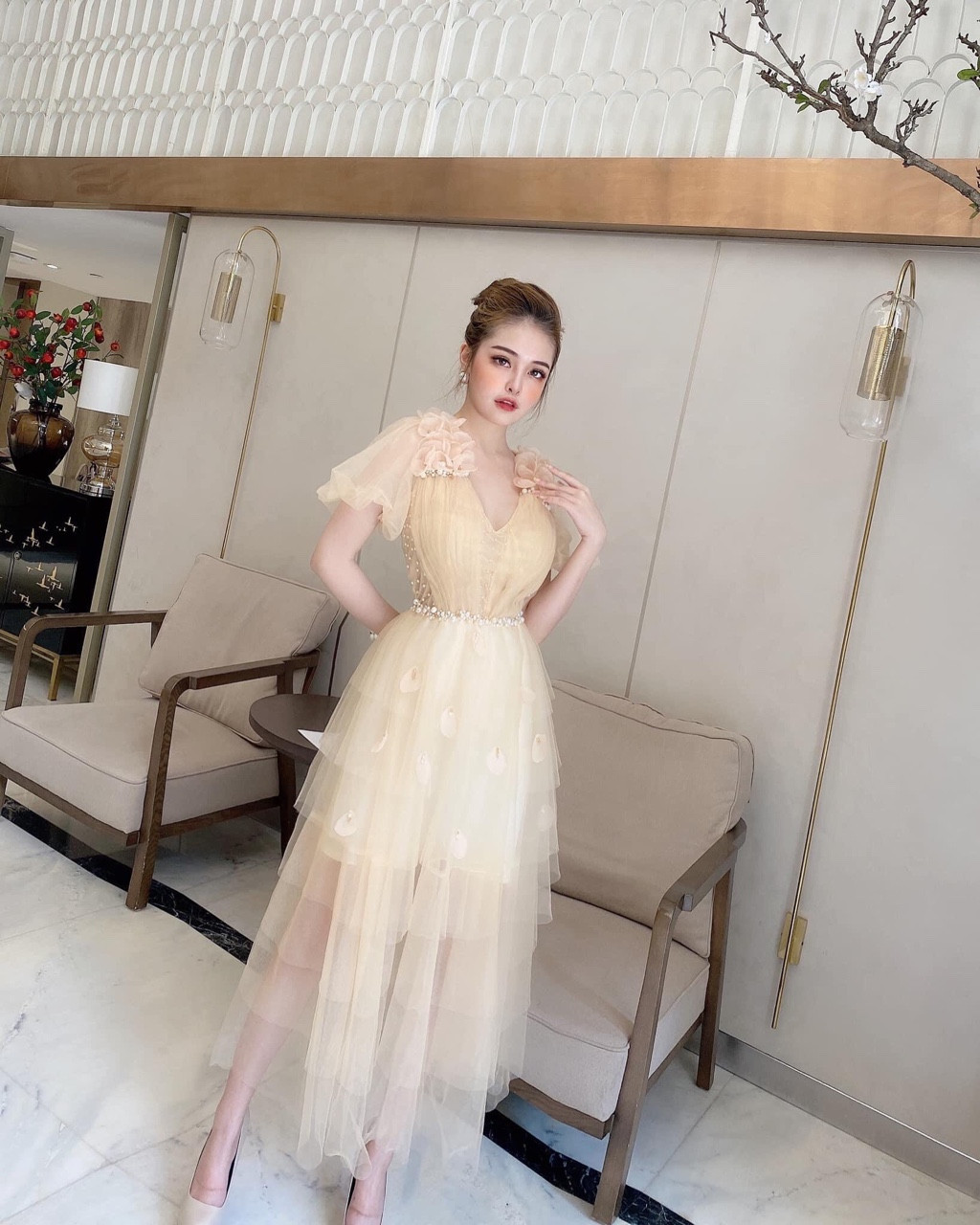 kiểu đầm đi đám cưới