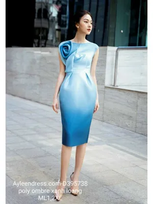 Đầm body ombre xoắn bông trẻ trung