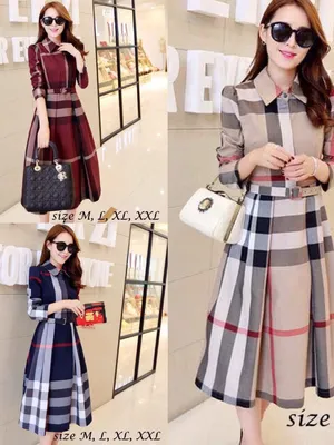 Đầm công sở caro tay lỡ form qua gối sang trọng