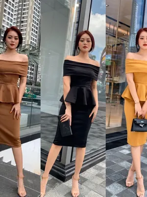 Đầm body trễ vai gợi cảm sang trọng trẻ trung