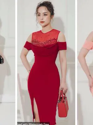 Đầm body đính pha lê sang trọng