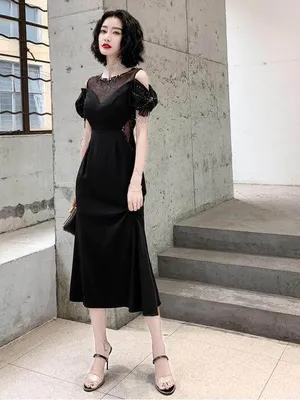 Đầm body dự tiệc đuôi cá đính ngọc cá tính