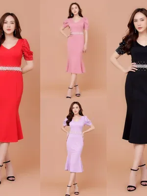Đầm body đuôi Cá đính ngọc trẻ trung