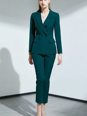 Bộ đồ vest nữ 4 nút trẻ trung phong cách châu âu