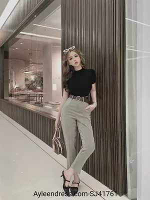 Set nguyên bộ áo thun quần tây Caro cá tính (tặng  kèm belt)
