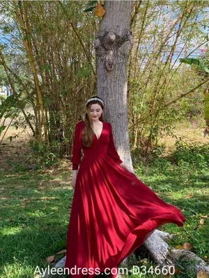 Đầm maxi tay dài nữ tính