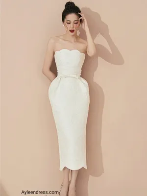 Đầm gấm cúp ngực tiểu thư