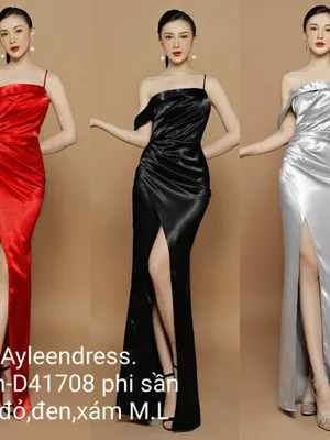 Đầm dạ hội phi trễ vai 1 bên dây