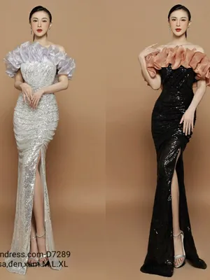 Đầm kim sa cúp ngực phối lưới