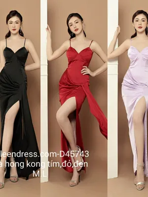 Đầm phi hai dây xếp ly cách điệu