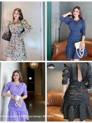 Đầm đuôi cá tay dài xếp tầng eo xẻ lưng