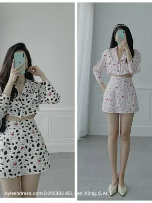Set bò sữa crop top