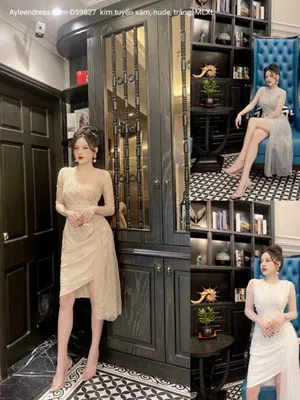 Đầm body ngắn kim tuyến đính ngọc