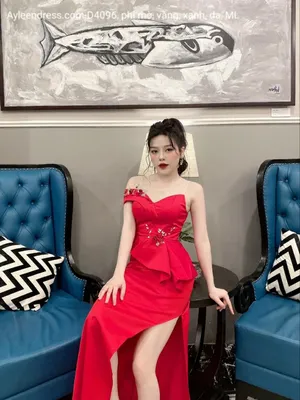 Đầm dạ hội phi đính ngọc
