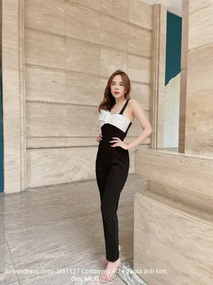 Jumpsuit cúp ngực 2 dây nơ sành điệu