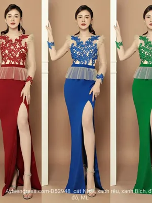 Đầm dạ hội đính ren style Thái