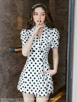 Set bộ đùi vest chấm bi