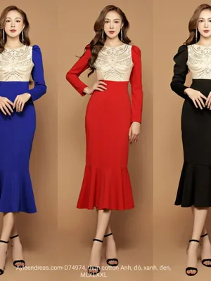 Dạ hội đuôi cá dáng lỡ kết pha lê