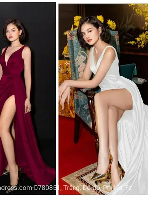 Đầm dạ hội kiểu hở ngực xẻ đùi cực đẹp