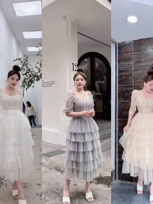 Đầm công chúa ren 6 tầng ngọt ngào