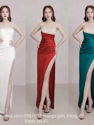 Đầm dạ hội xẻ tà sát nách