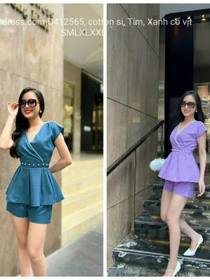 Set đùi áo peplum đính ngọc