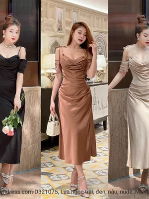 Đầm hai dây rớt vai