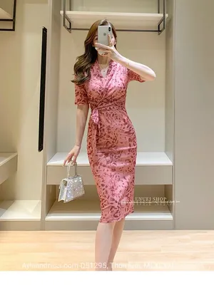 Đầm body cổ V cao cấp