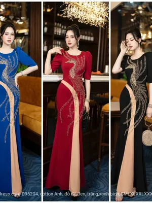 Đầm dạ hội thiết kế kết cườm con Thiên Nga cao cấp