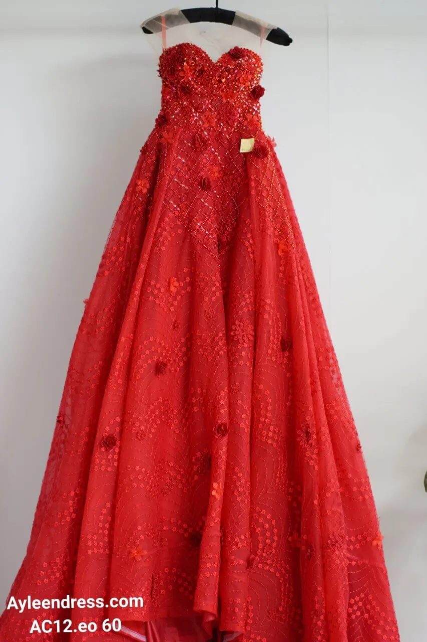 Váy đuôi cá buộc nơ chất đũi màu đỏ xinh cute dã man R100 - Đầm dáng xòe |  ThờiTrangNữ.vn