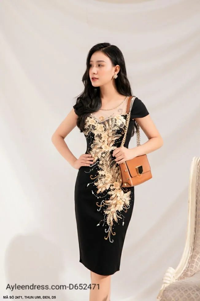 Đầm Trung Niên [ Linh Trà ] (TM 593) Bigsize Màu Sắc Trẻ Trung Tươi Sáng  Họa Tiết Sang Trọng Đi Làm Đi Tiệc Cho Bà | Shopee Việt Nam