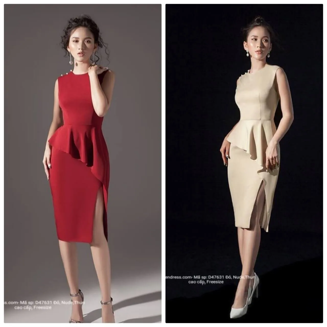 Thời trang HeraDG. Áo peplum cổ bẻ