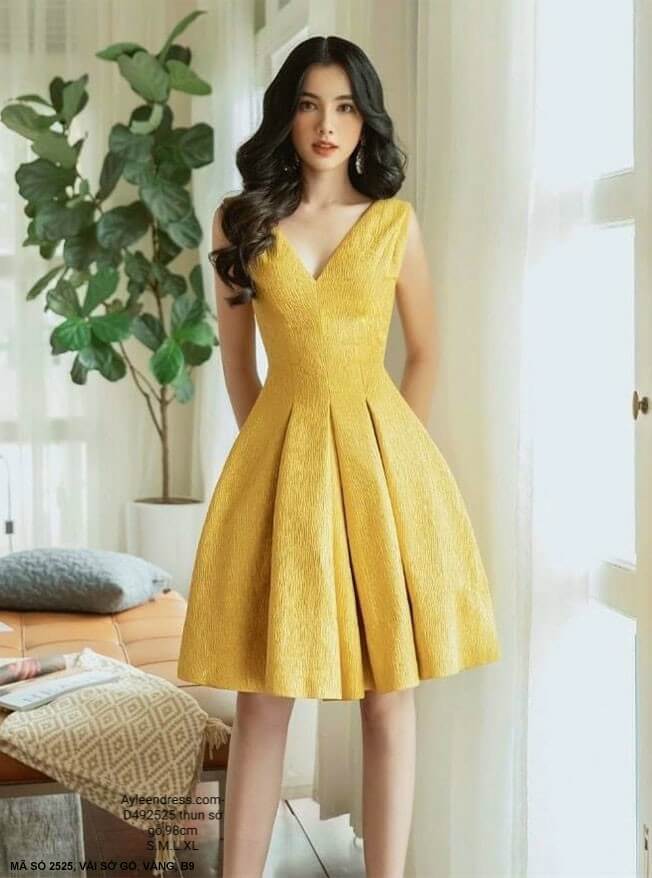 Tổng hợp Mẫu Váy Vàng Đẹp giá rẻ bán chạy tháng 72023  BeeCost