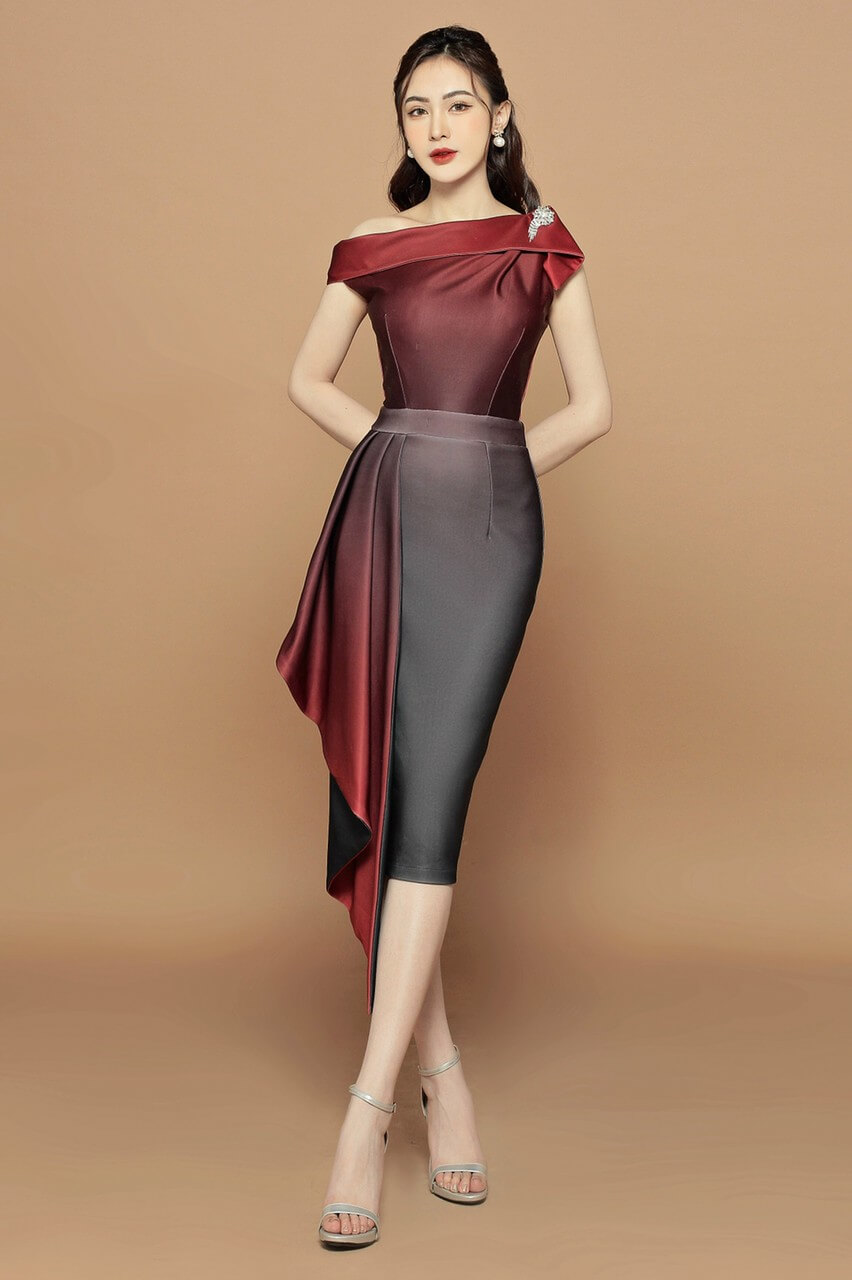 Chọn đầm lệch vai phù hợp với từng dáng người Chọn đầm lệch vai phù hợp với từng dáng người